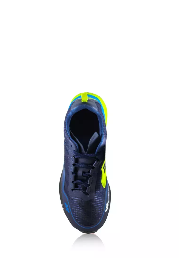 910 Nineten ULTRA EKIDEN 1.0 Sepatu Lari - HITAM IRIS/HIJAU NEON/BIRU MD