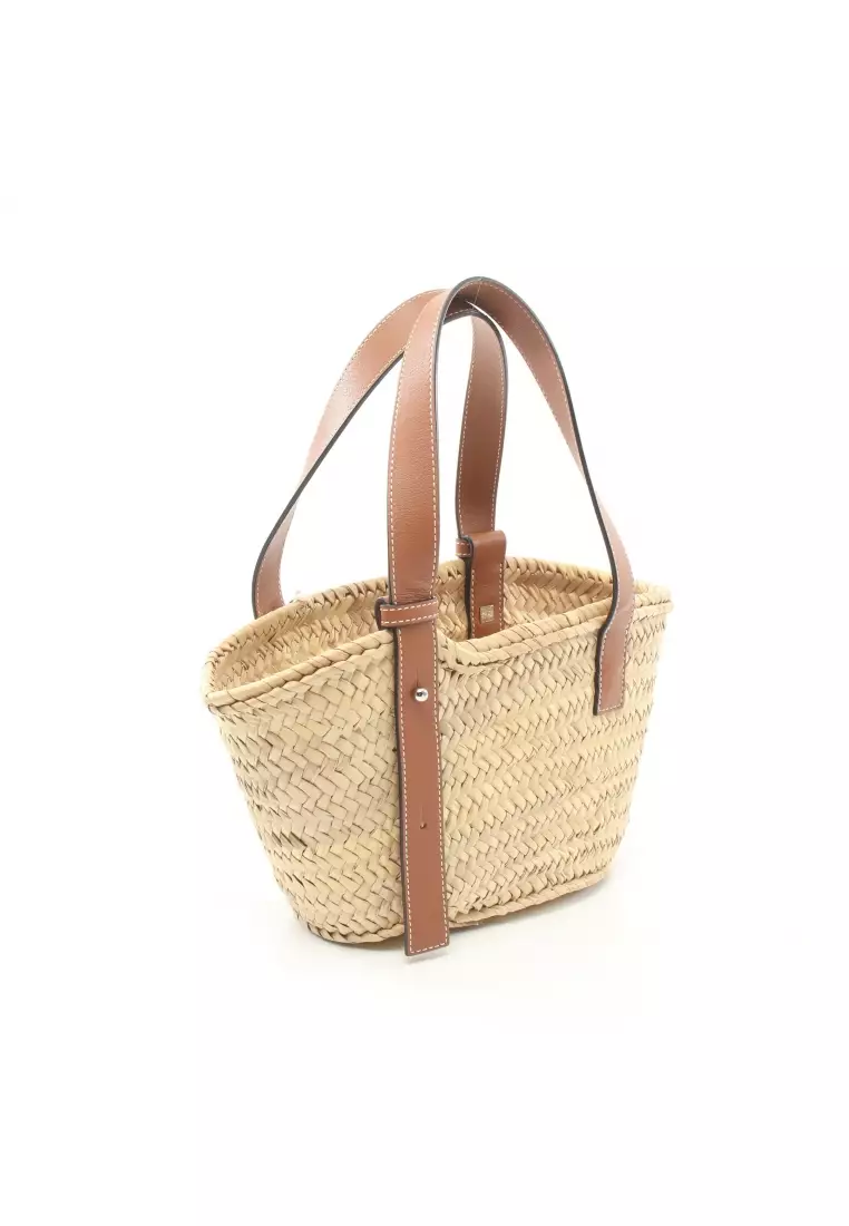 loewe beige basket tote