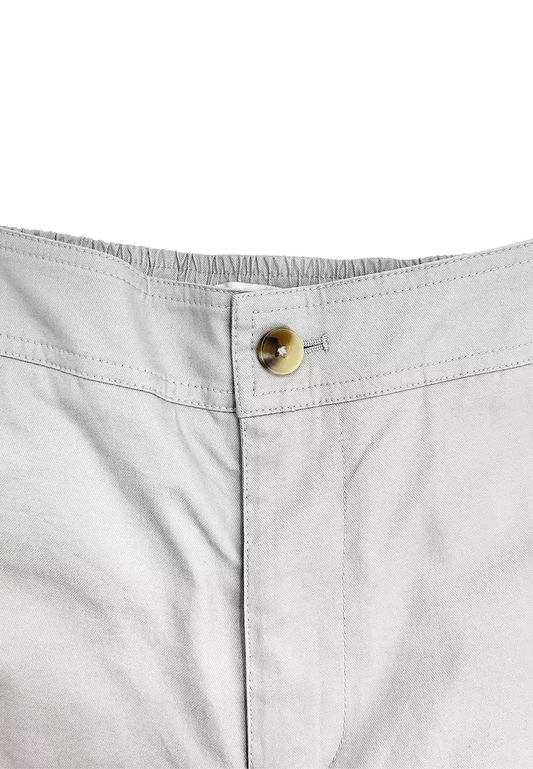 男裝 標準修腳 彈力棉涼感休閒褲