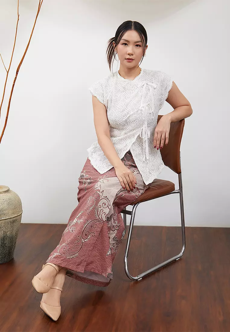 Enzy Batik Rok Batik Exclusive Marakata - Mauve