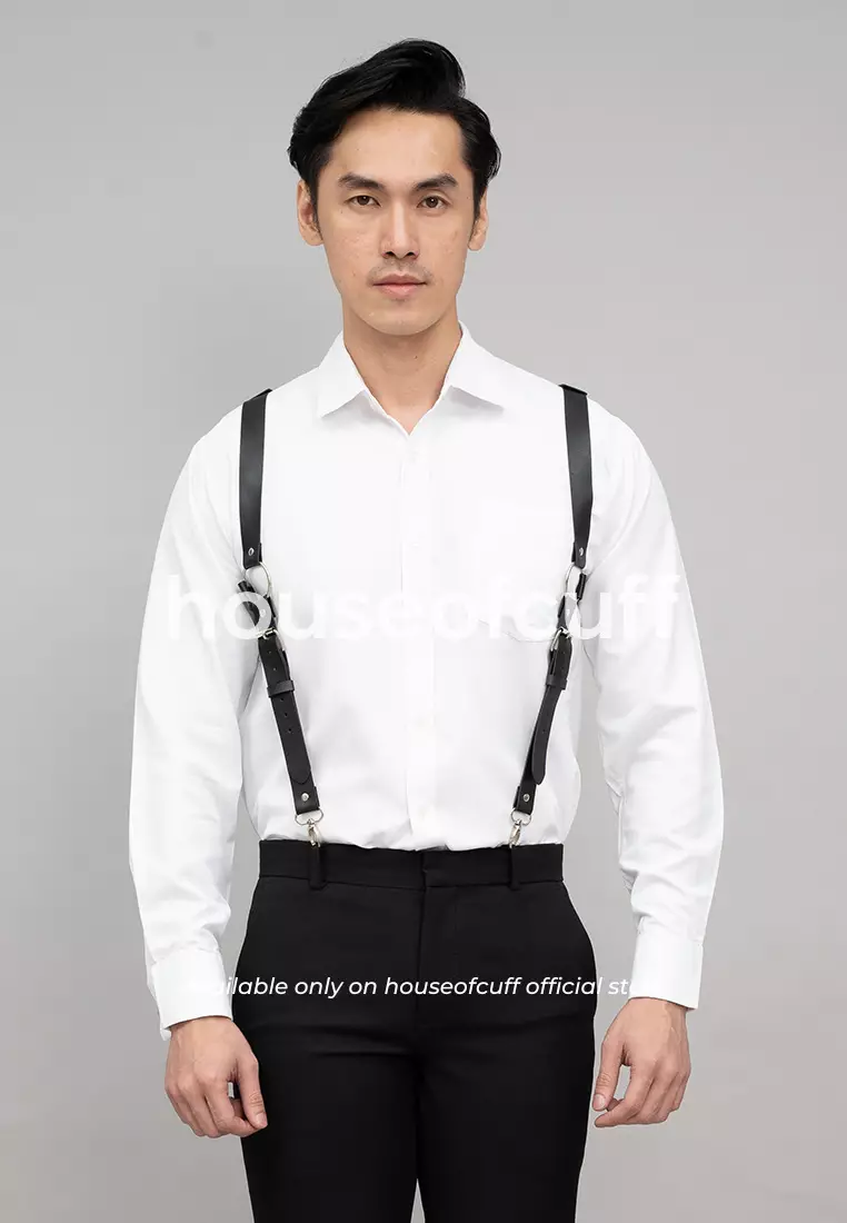 Houseofcuff Suspender Backpack Kulit Leather Hitam
