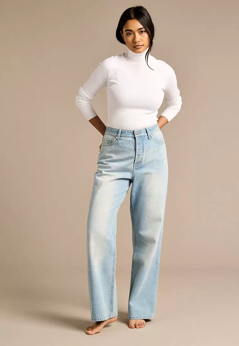Jessy Light Blue Wide Leg Denim Jean