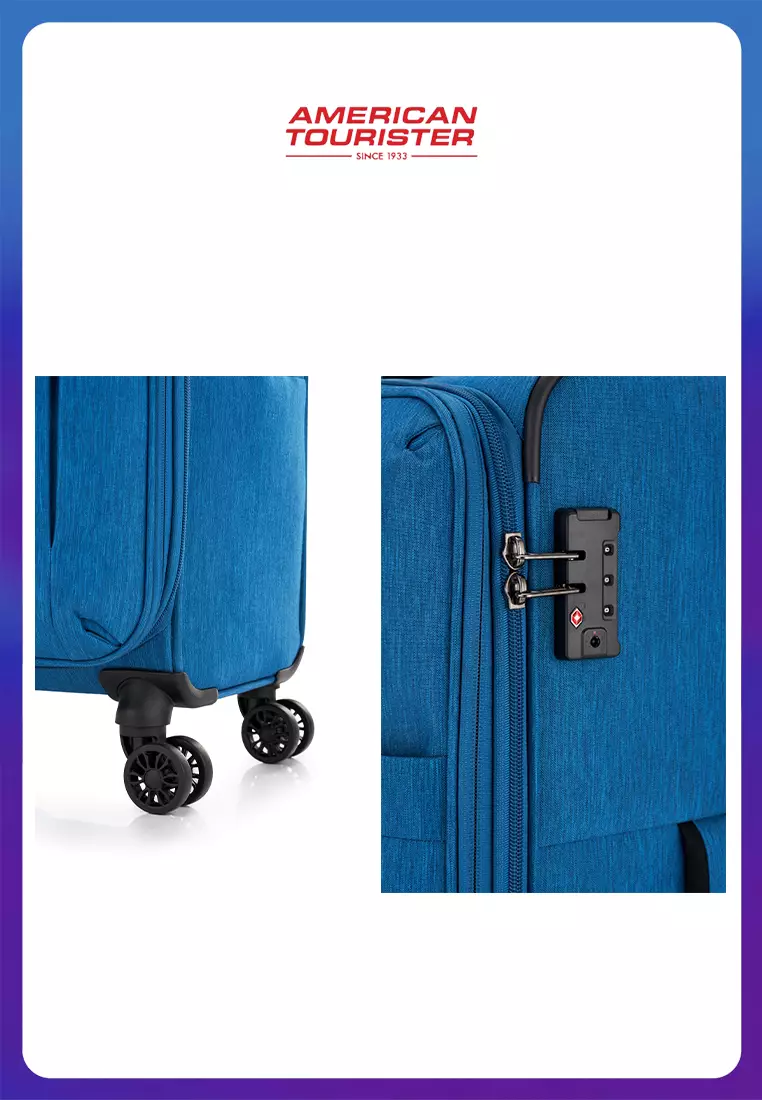 American Tourister Koper Softcase Sky Blaze Spinner Large 28 Inch Exp Tsa V2 - Blue