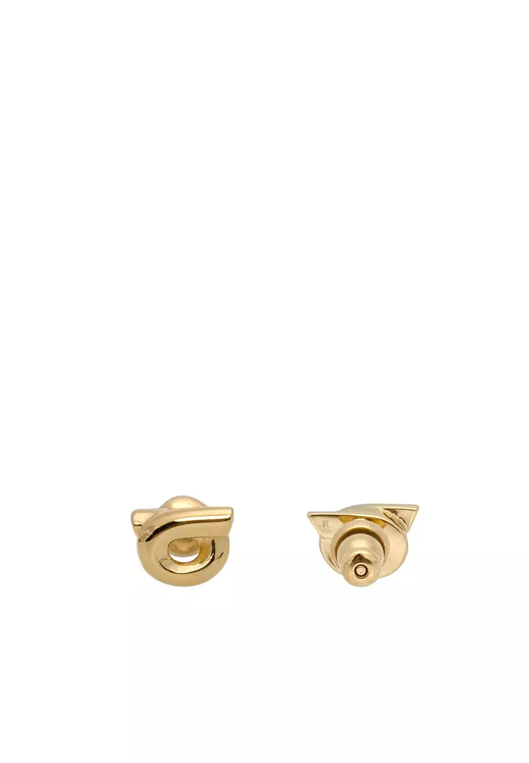 Brass Stud Earrings