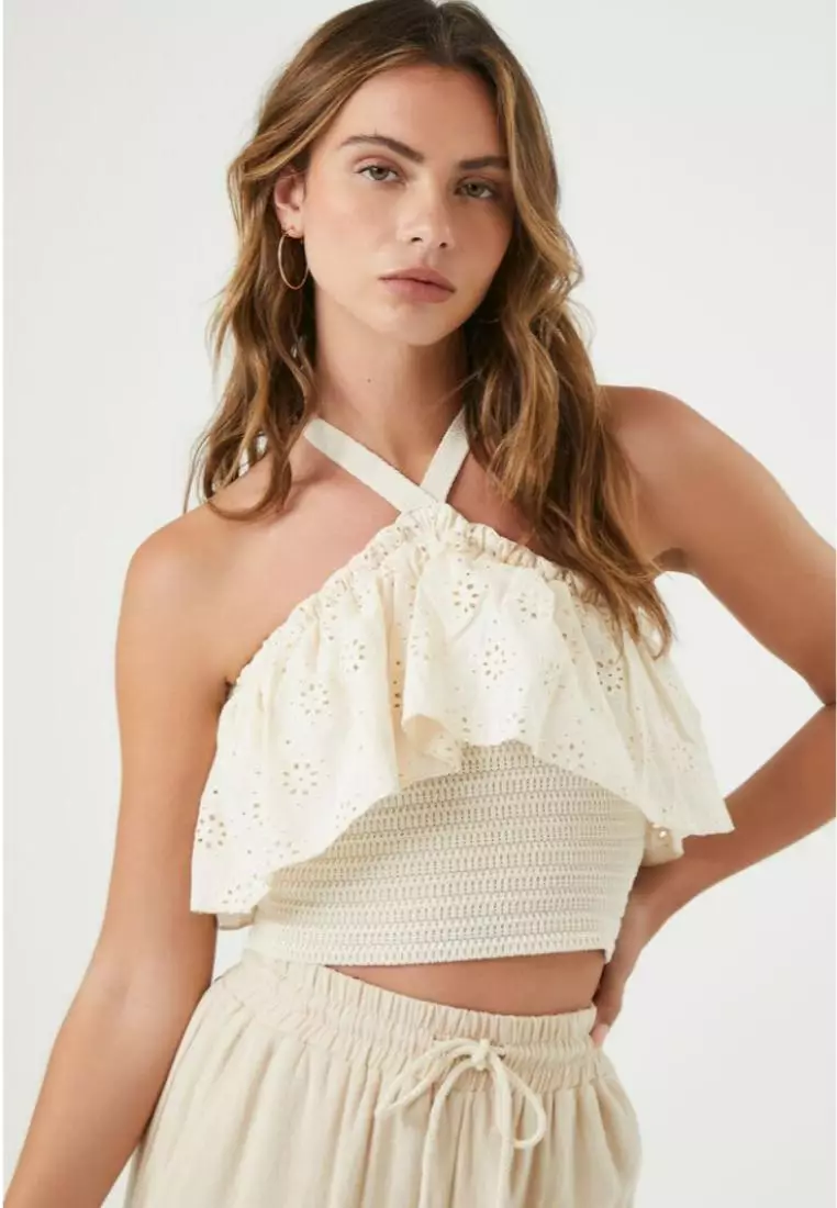 Forever 21 clearance eyelet top