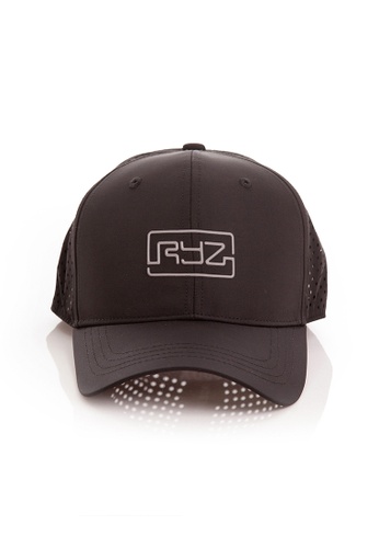 RYZ black RYZ Signature Laser Cut Mesh Baseball Black Cap. 4BF40AC5AC81DAGS_1