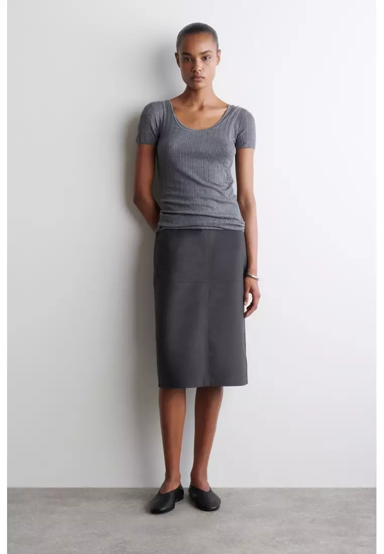 COTTON PENCIL SKIRT