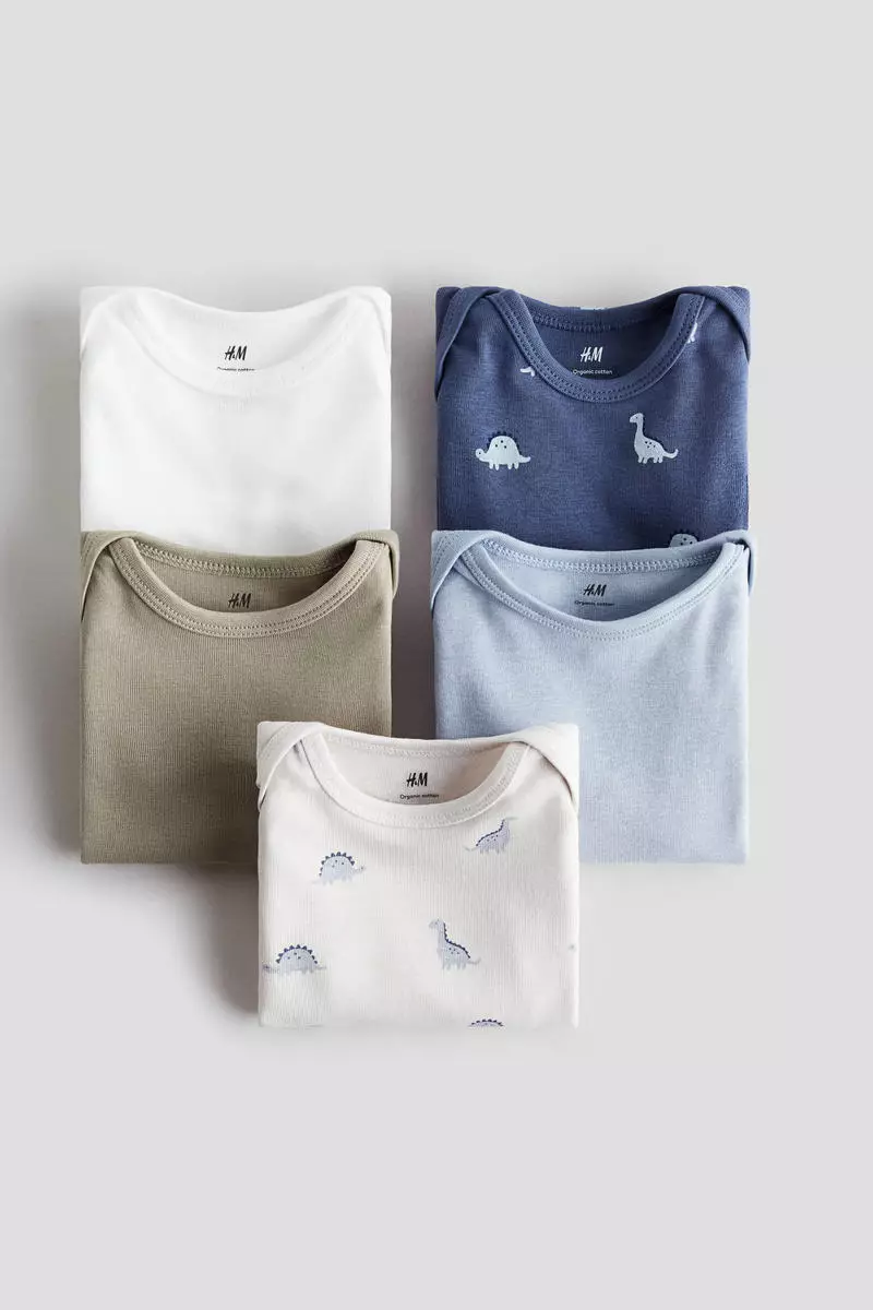 5-pack long-sleeved bodysuits