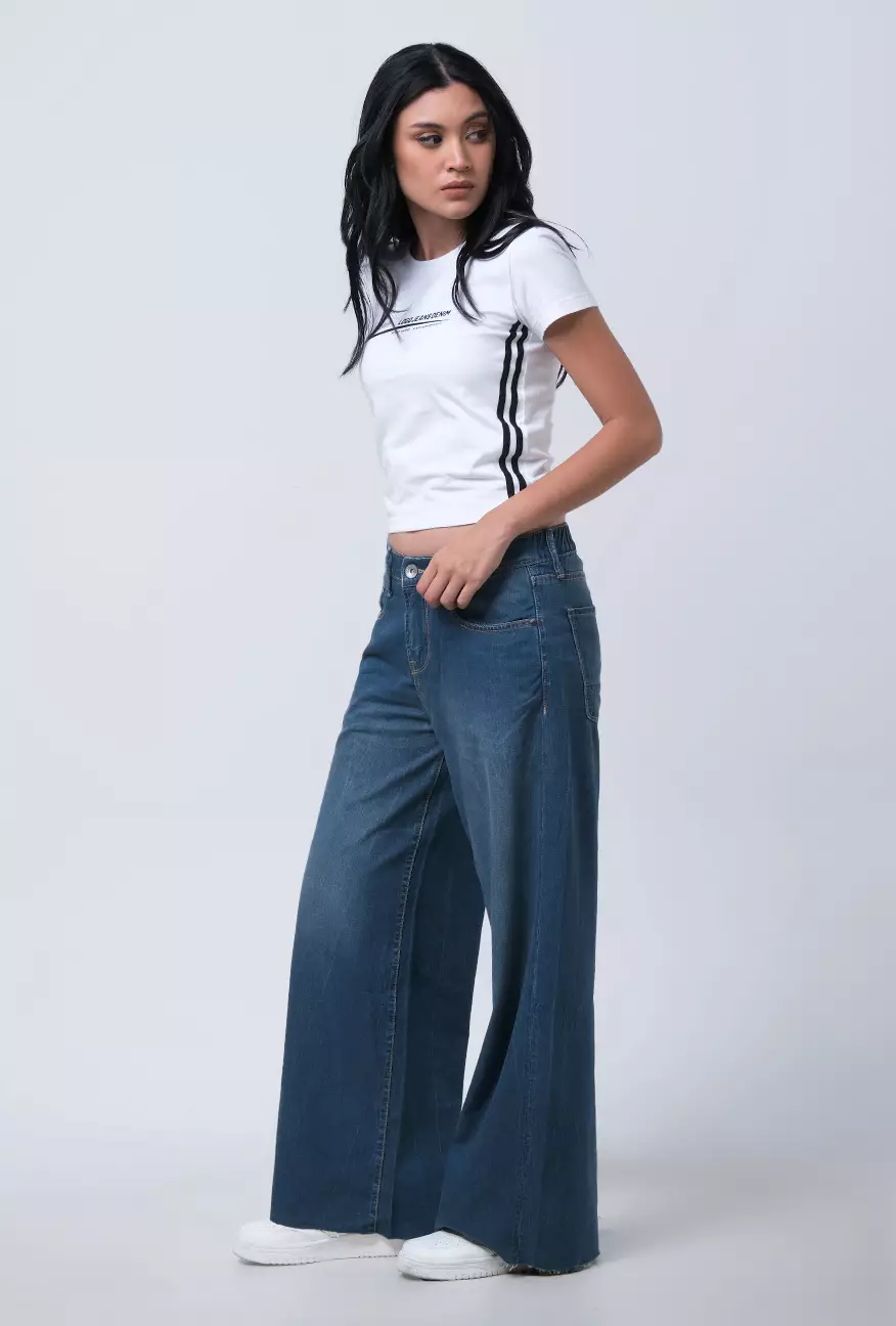 Celana Jeans Loose Fit Camilla Medium Blue