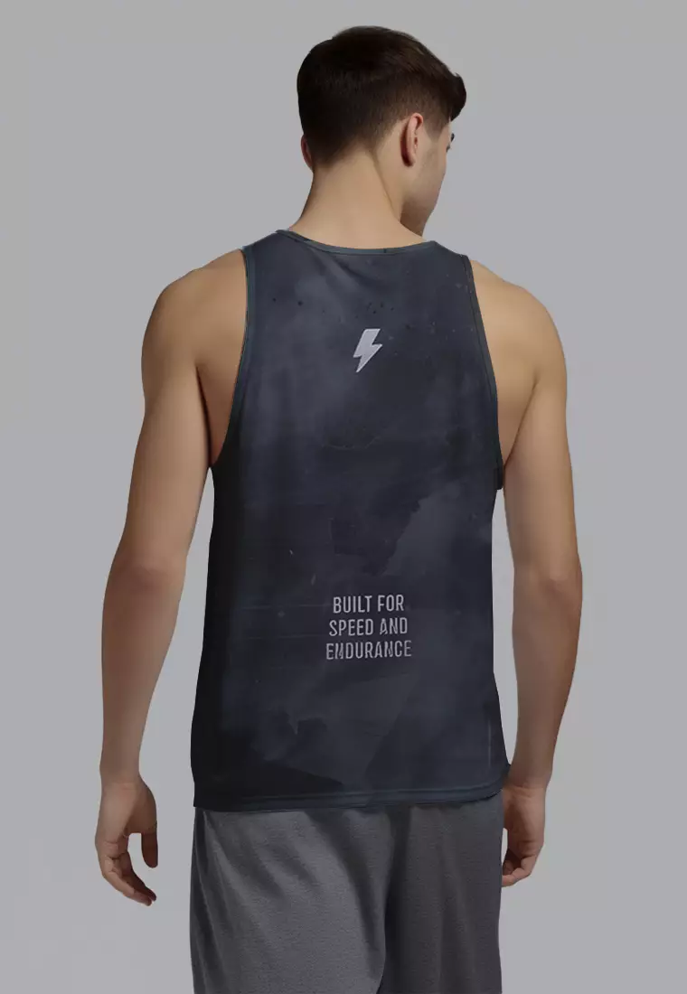 MSA67 singlet running pria tdbolt "speed endurance" hitam airdrylite