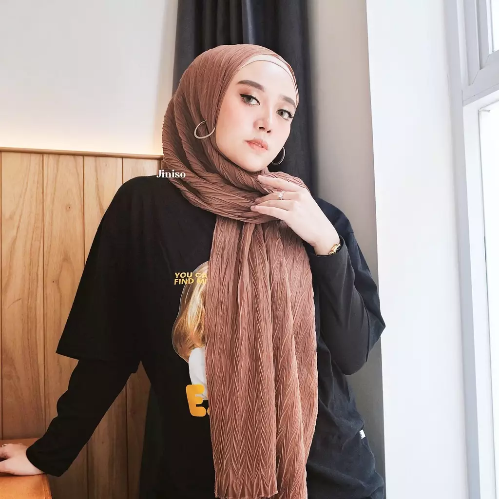 AURA Active Hijab Pashmina Flowy Plisket Breeze