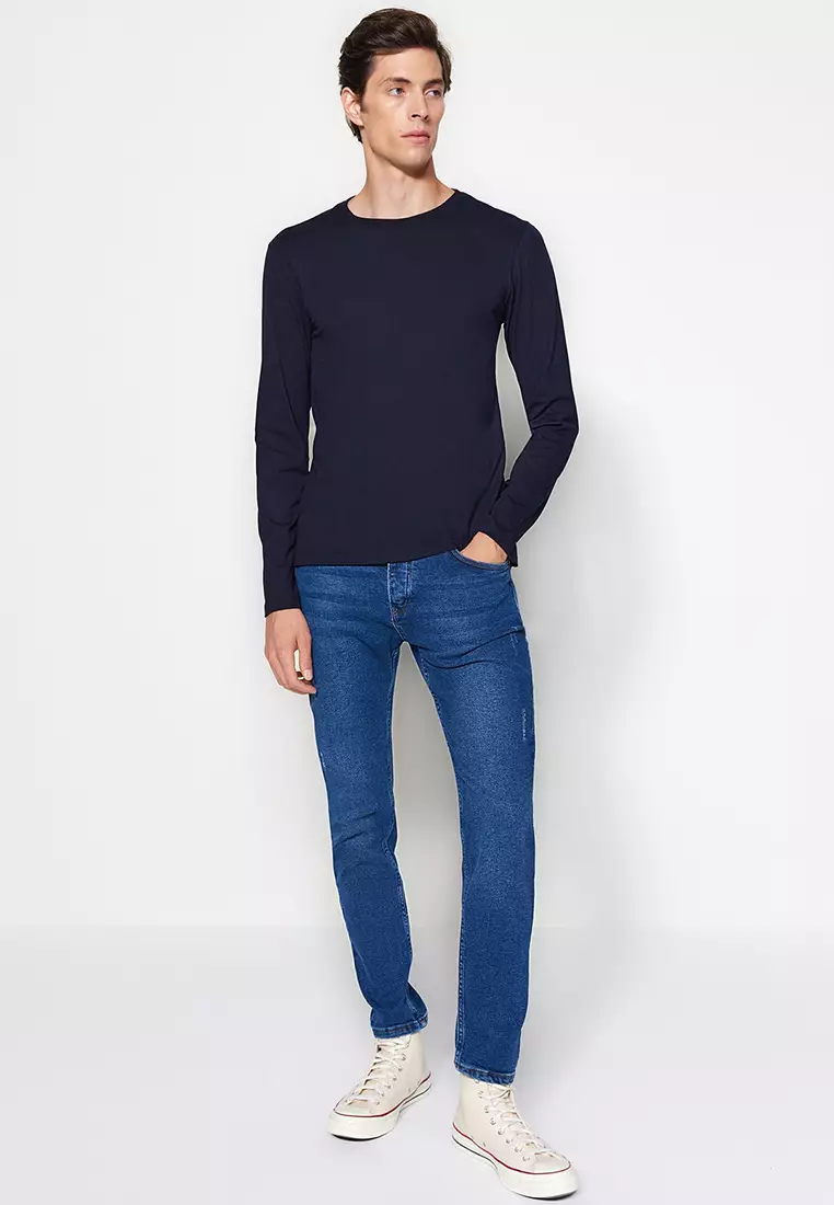 2-Pack Long Sleeve Regular/Regular Cut Basic T-Shirt