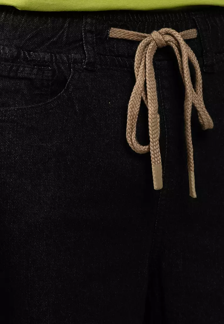 Drawstring Straight Cut Jeans
