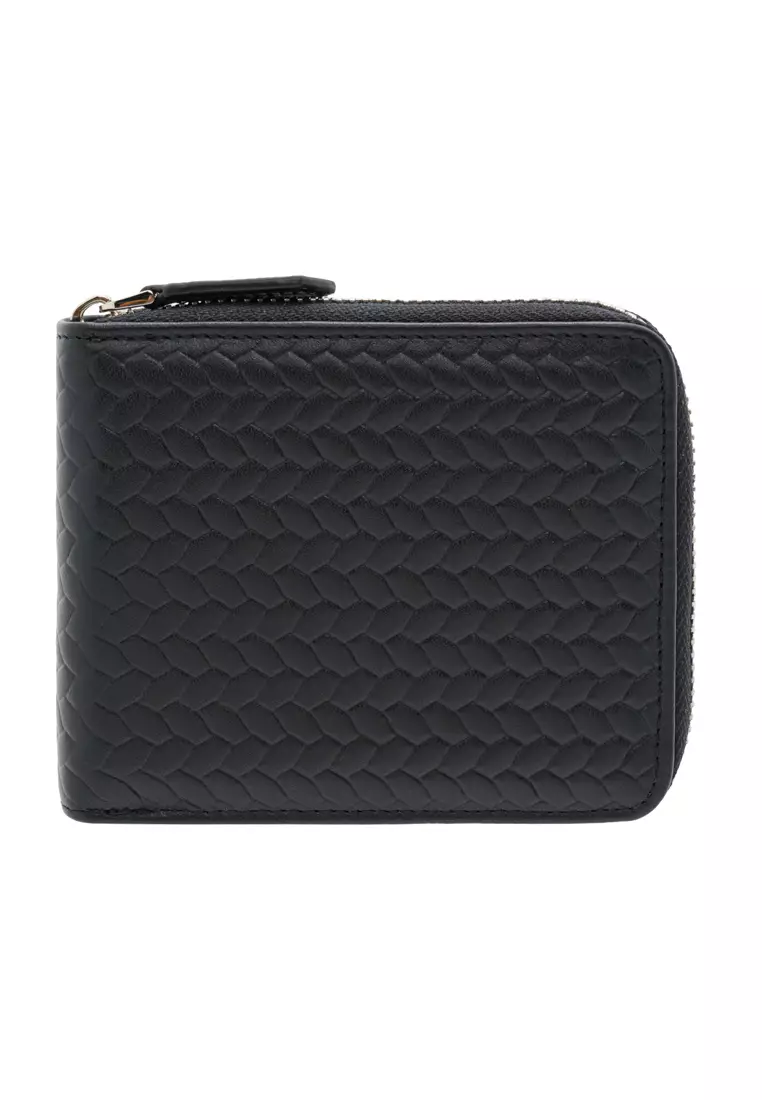 Mens Cow Leather Multi Card Zipper Wallet PWB 30368