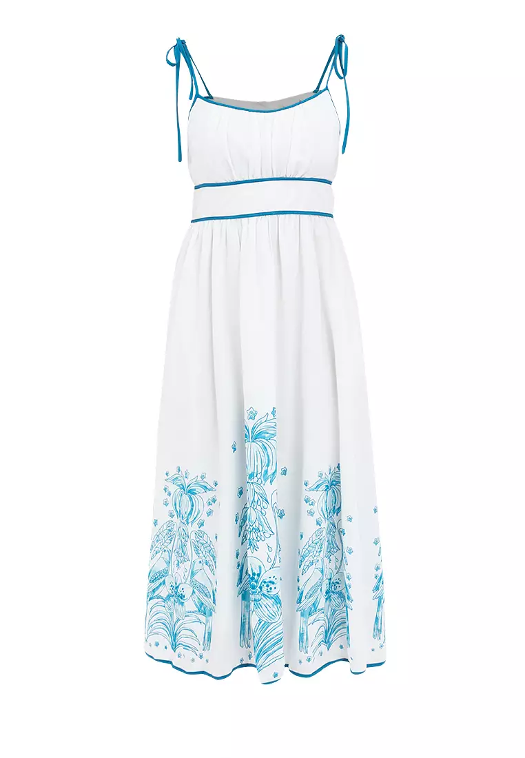 DHANVI Piping Smocked Filipiniana Dress