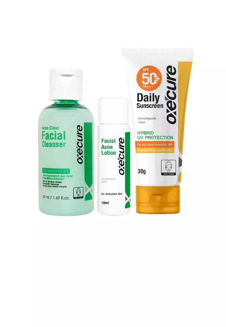 Buy Oxecure OXECURE Daytime Acne Control Trio (Cleanser 50ml