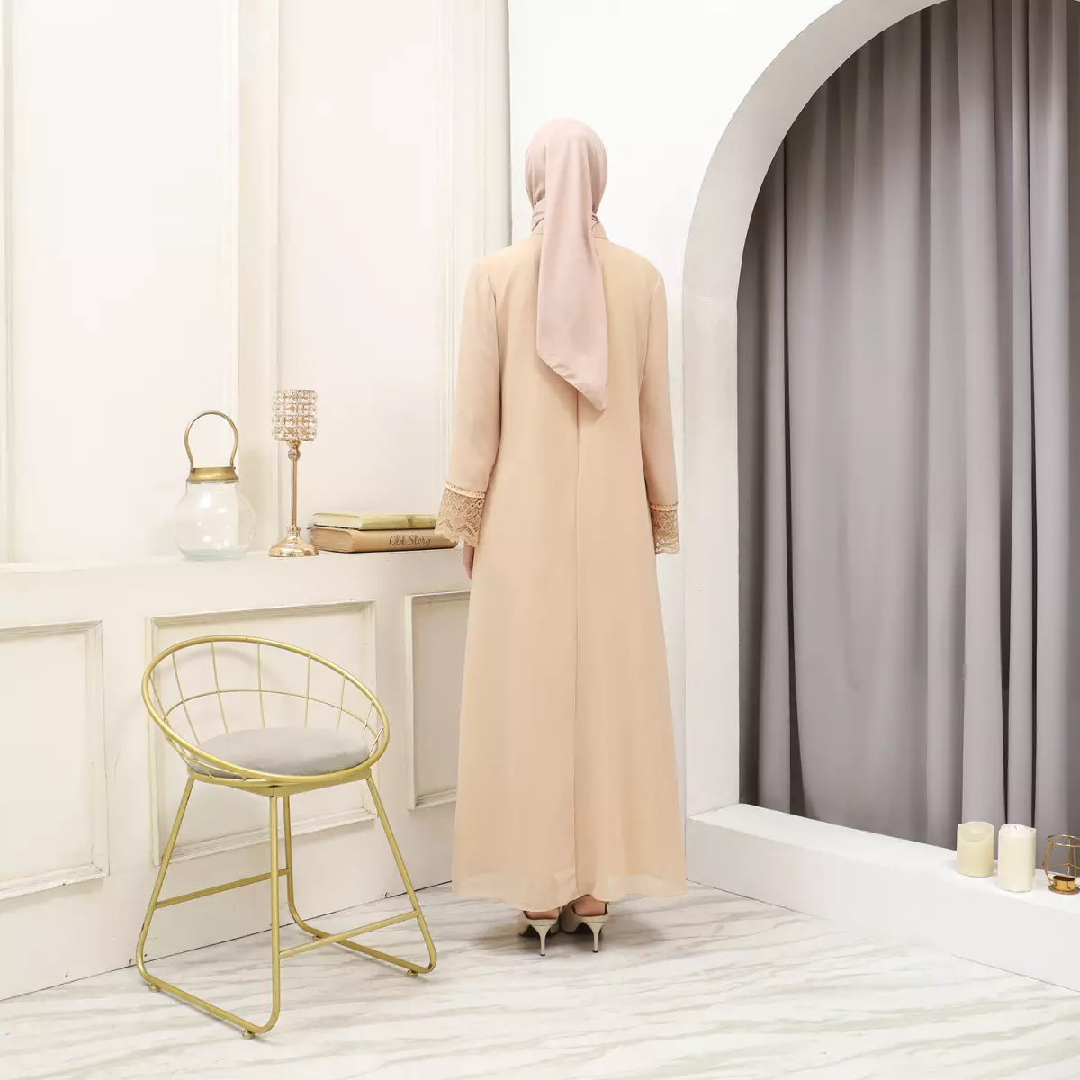 EPC Abaya Zafira - Buttercream - Brocade Collection