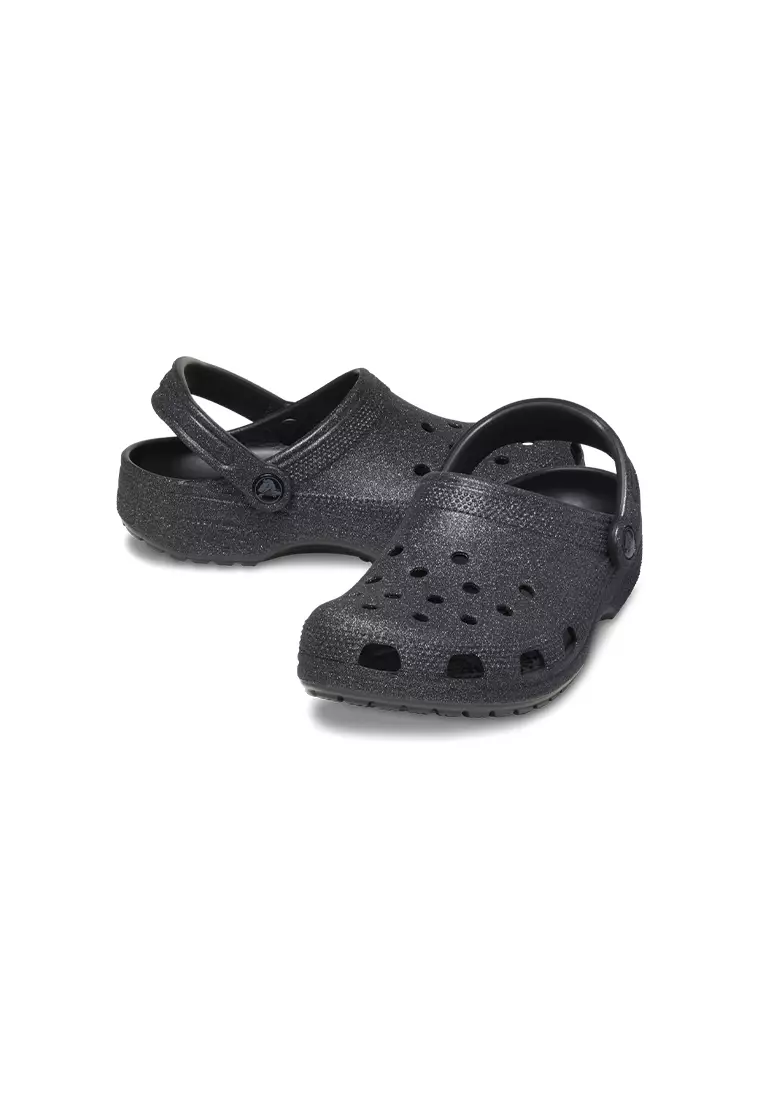 Classic Glitter Clog in Black Glitter