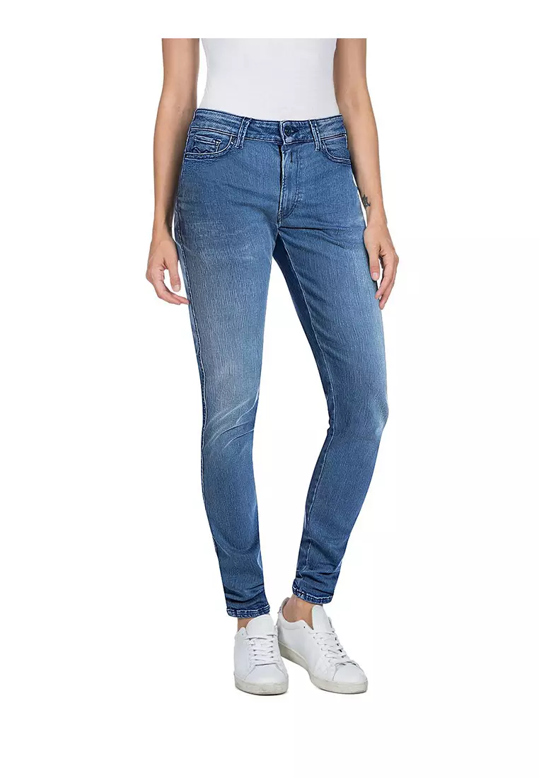 Calvin Klein Dark Blue High Rise Stretch Skinny Fit Jeans for Women