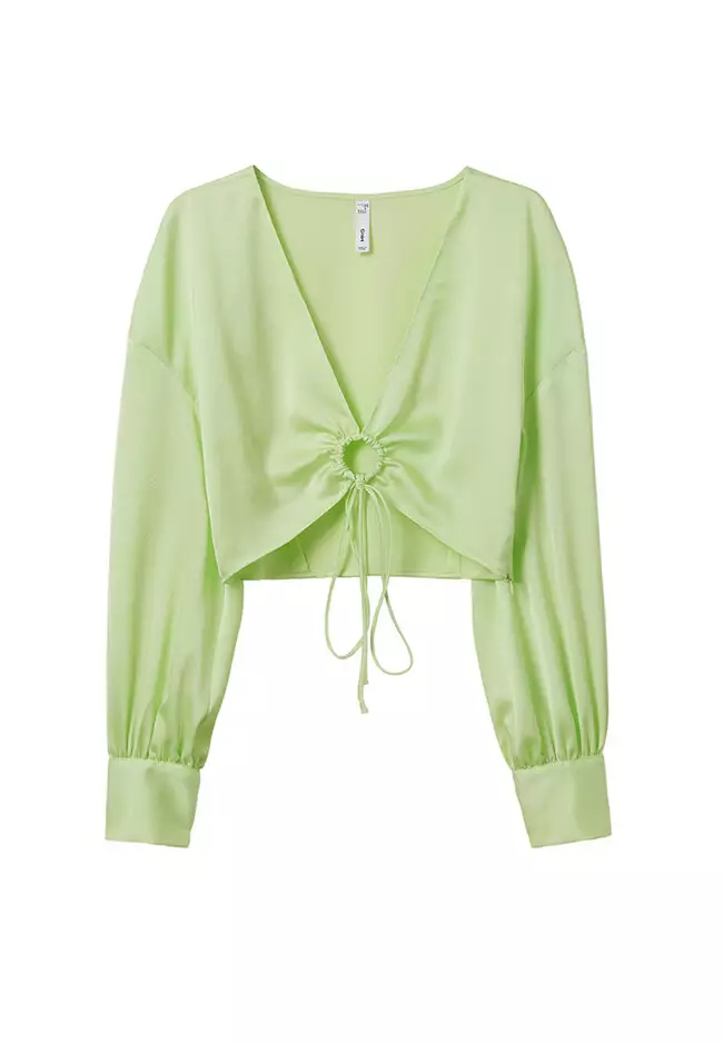 Satin Crop Blouse