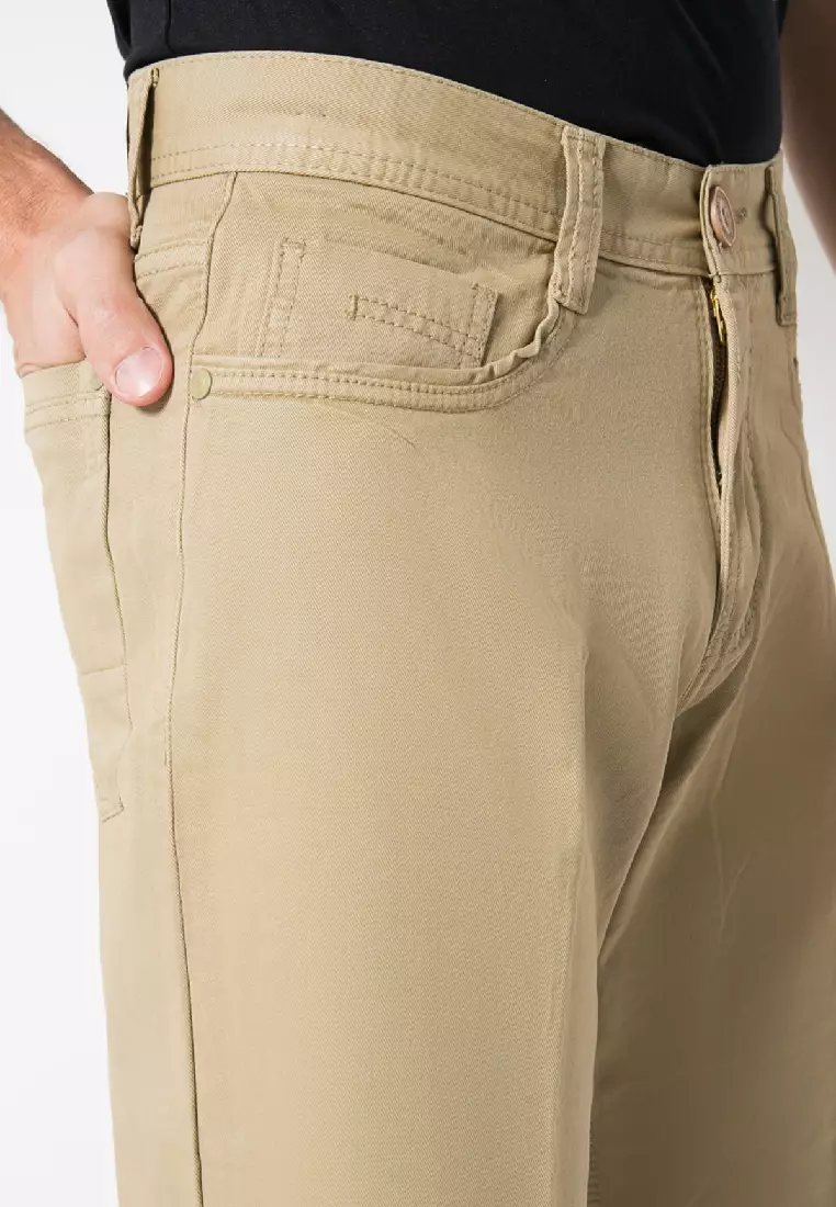 LGS - Celana Chino Pendek - Krem - Motif Polos - Regular Fit - CSP.777P.003.935.C