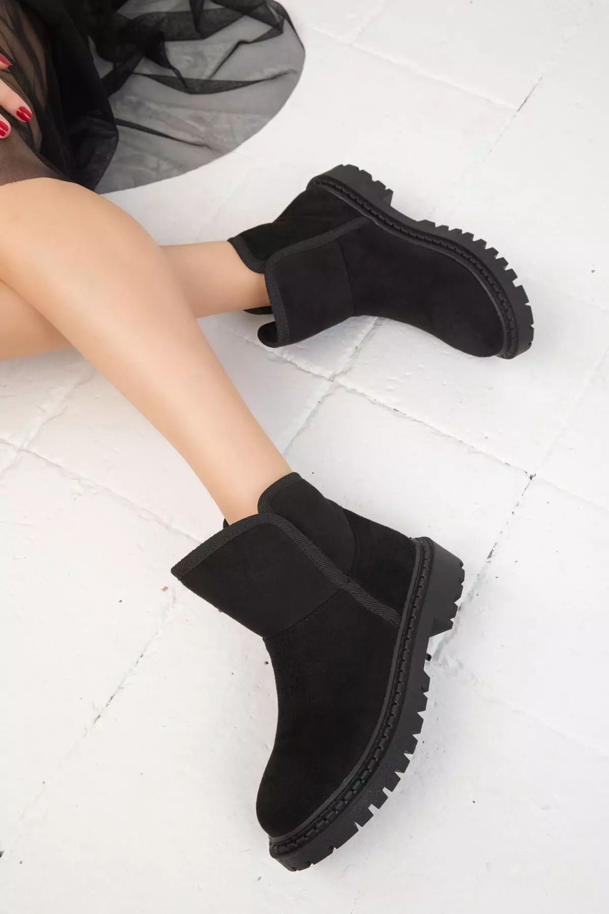 Discount on Soho  shoes - SKU: Fur Lined Collared Ankle Boots