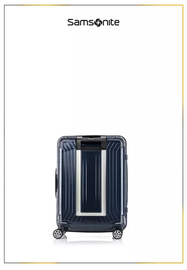 Samsonite Koper Lite-Box Cabin Deep Blue + Foldable Luggage Cover Cabin