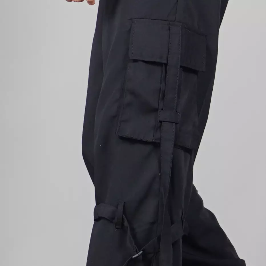  JAMES Celana Cargo Hitam Celana Kargo Hitam Cargo Pants - HITAM