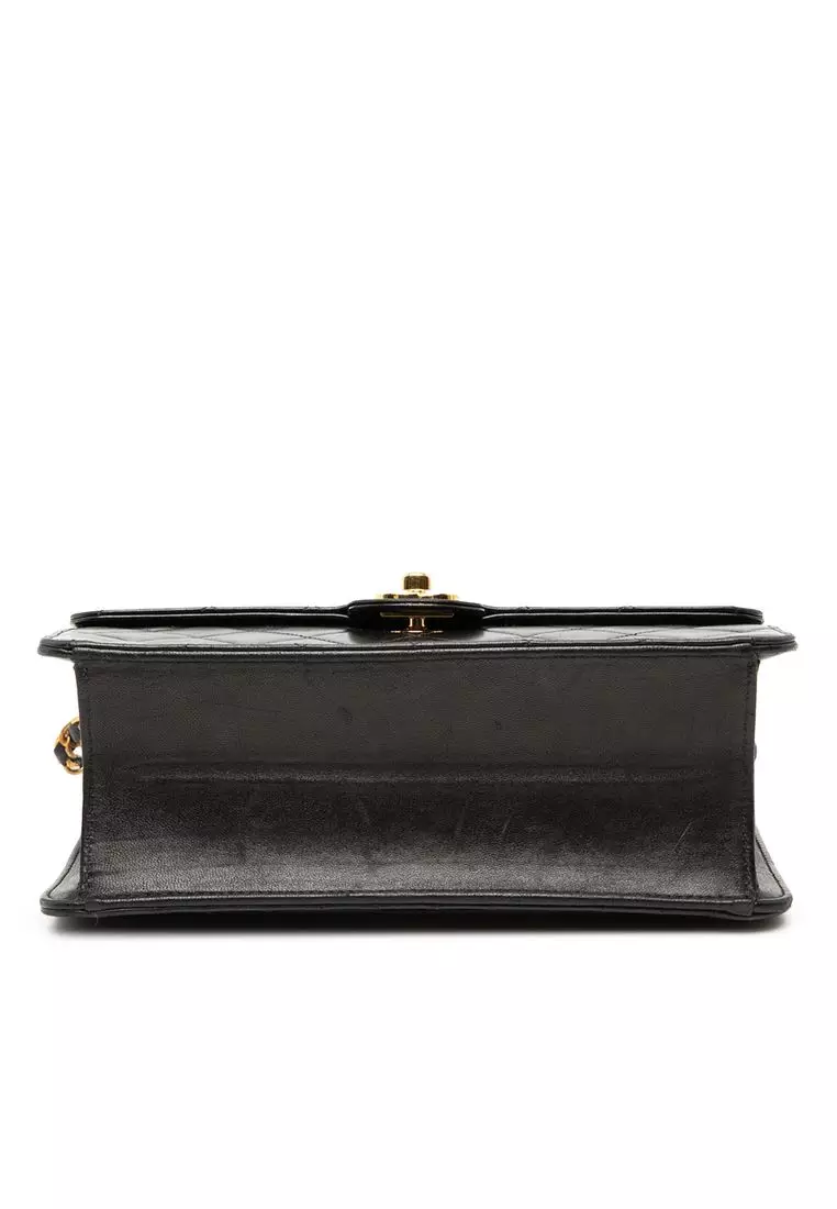 Pre-Loved Chanel Small Cc Quilted Lambskin Single Flap