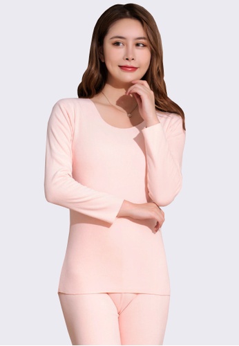 LYCKA pink SWW9244-Lady Two Piece Casual Pajamas Set (Pink) E98FDAA153D628GS_1