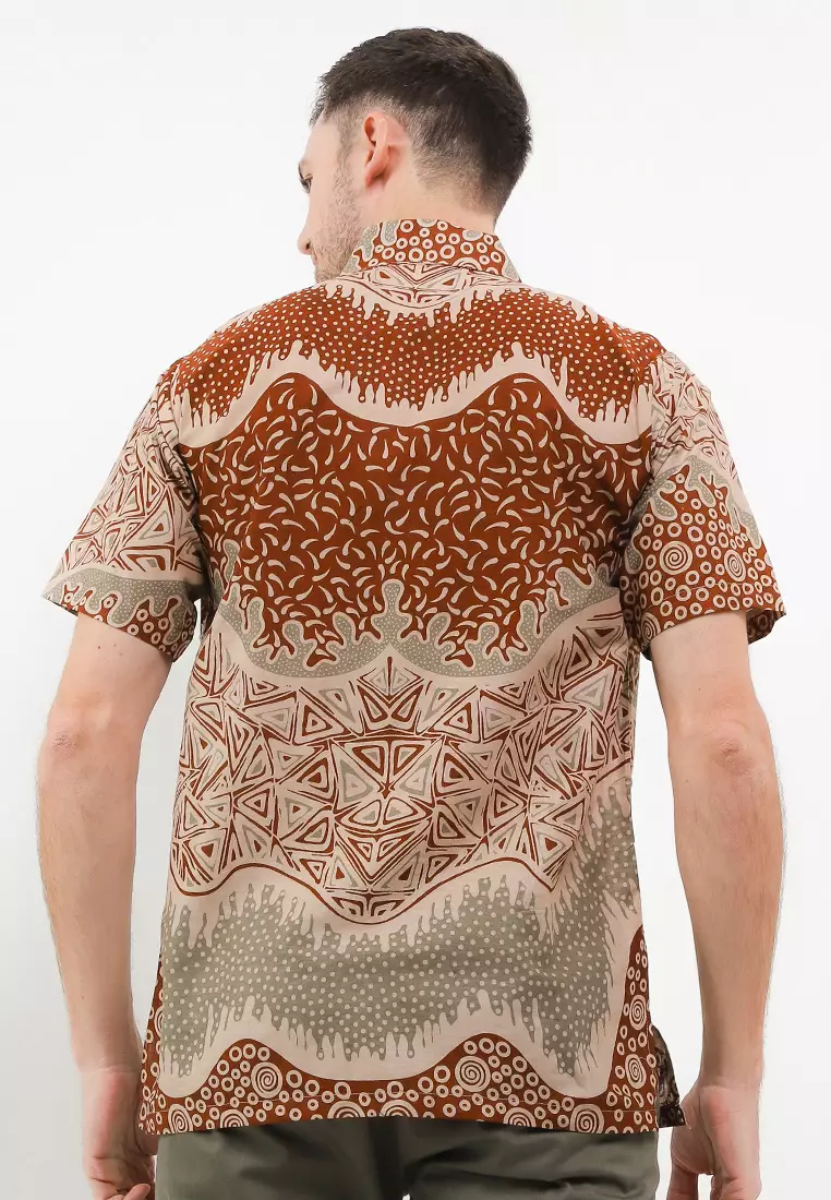 Piramid Kemeja Batik Premium Pria Casual Modern Lengan Pendek