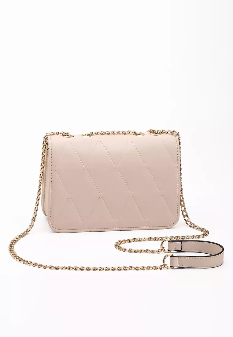 GYKACO NAERA Beige - Tas Wanita Sling Bag - Fashion Top Handle Bag (Import)