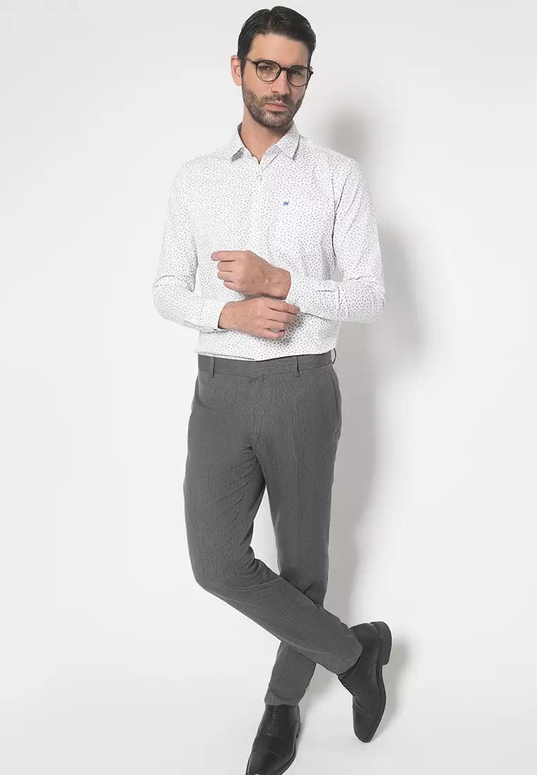 Johnwin - Celana Formal - Abu - Polyester - Slim Fit - F.969.010.118.C