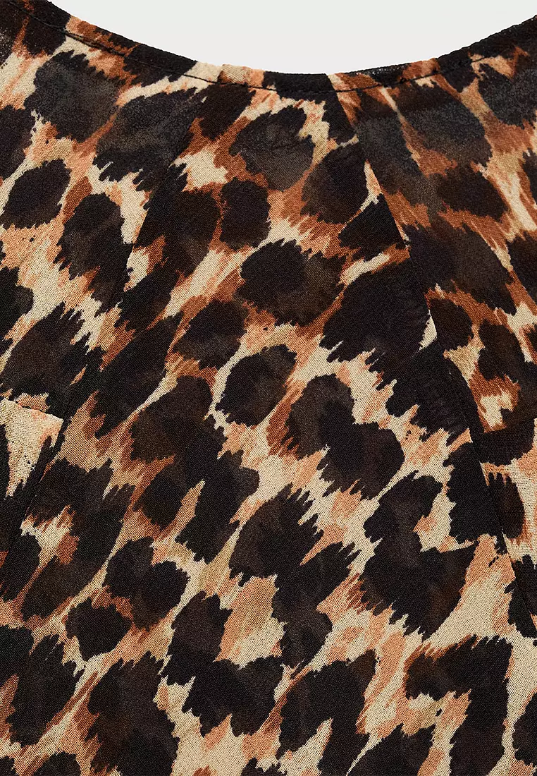 Animal-Print Midi-Dress