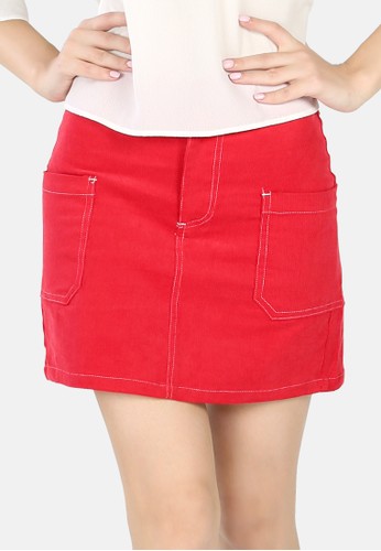London Rag red Chic Styled Red Mini Skirt B1EC5AACE8E0D0GS_1