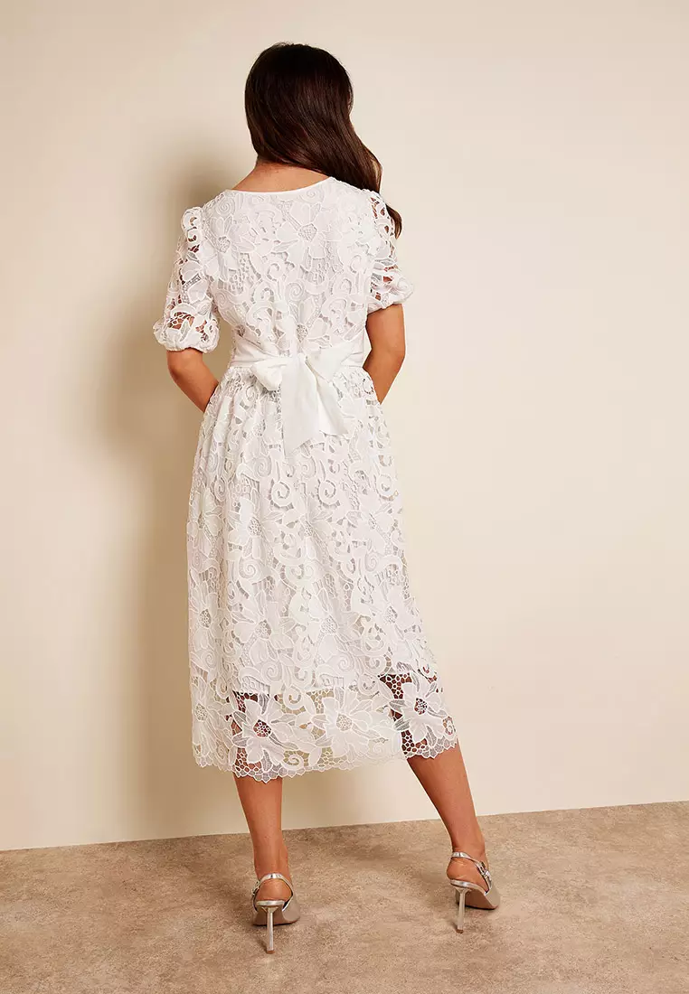 Paola Lace White Dress