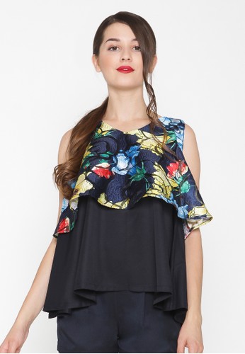 Azaleas layered flare sleeveless blouse