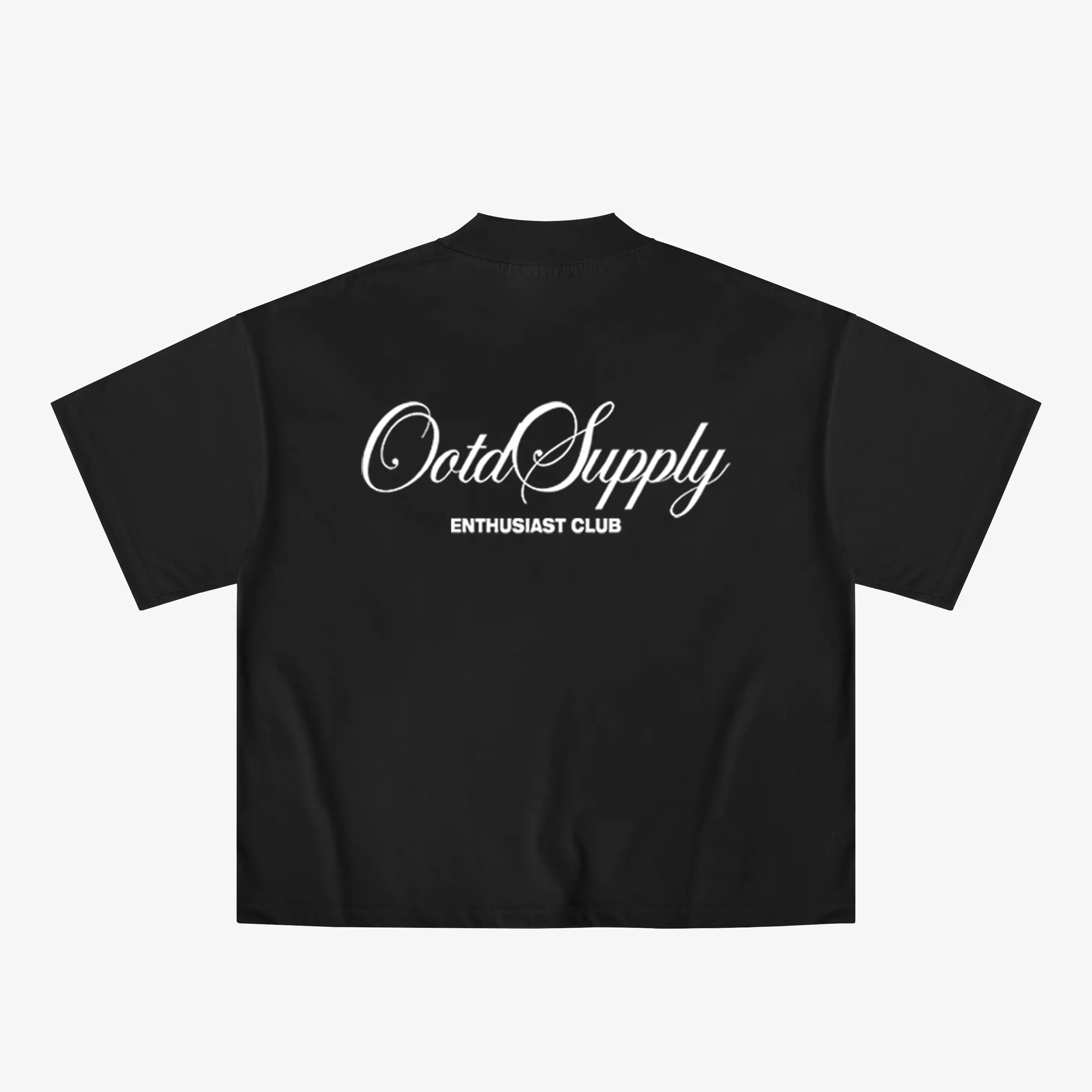 OOTDSUPPLY Boxy Fit Oversize Shield Black & Dark Grey l Tshirt Boxyfit l Kaos Boxy OVZBX026