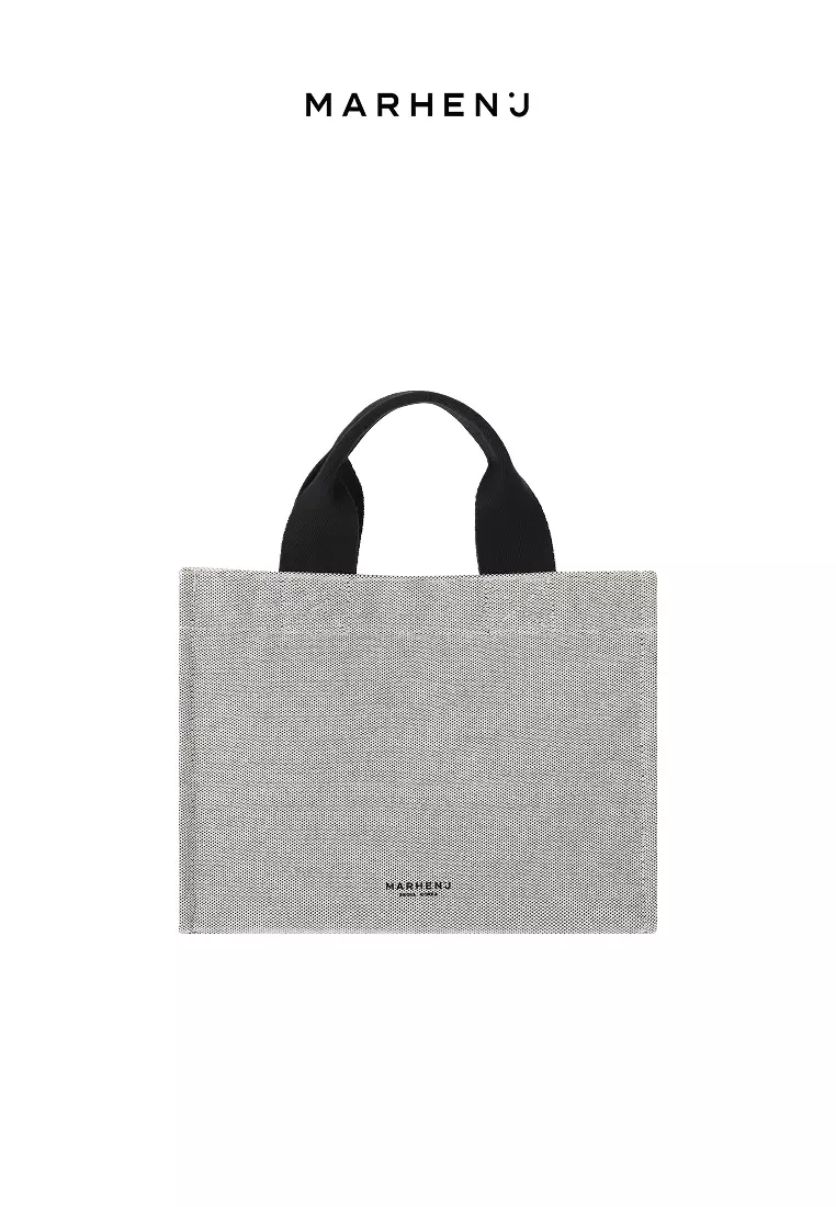MONO LE BLANC V Canvas Vegan Leather Crossbody Bag Black