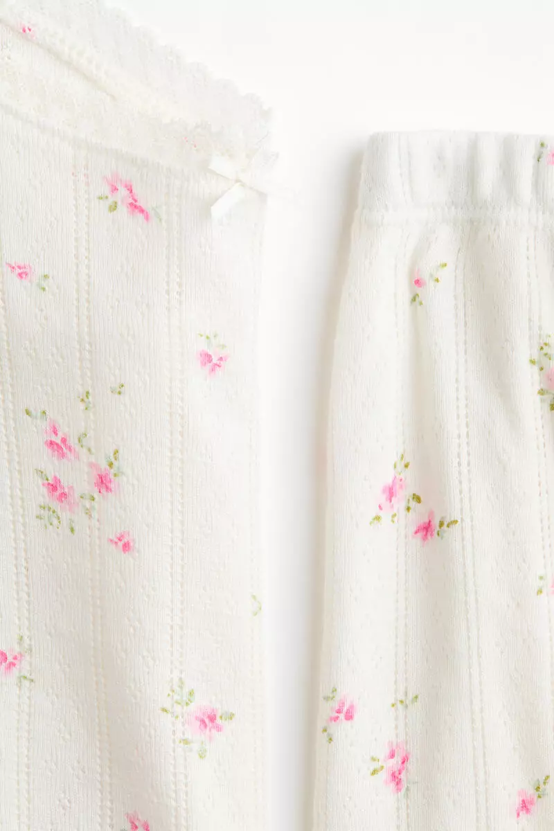 Cotton pointelle pyjamas