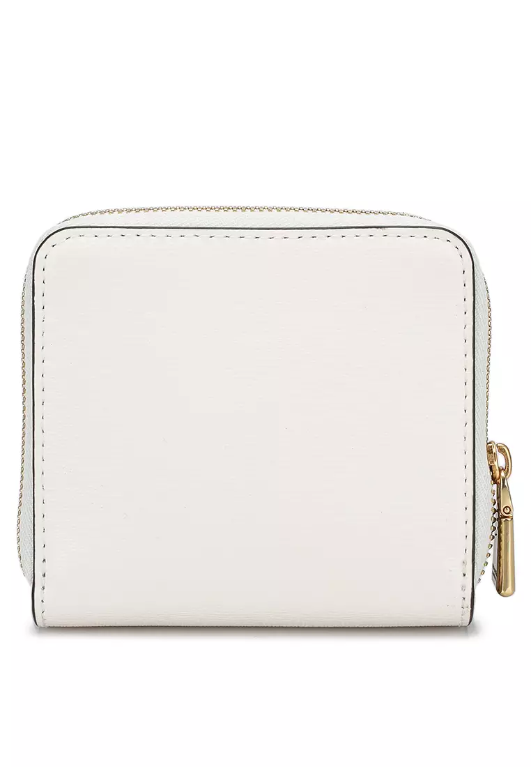 Kate Spade New York In Bloom Flower Appliqued Saffiano Leather Small Slim  Bifold Wallet Cream Multi One Size