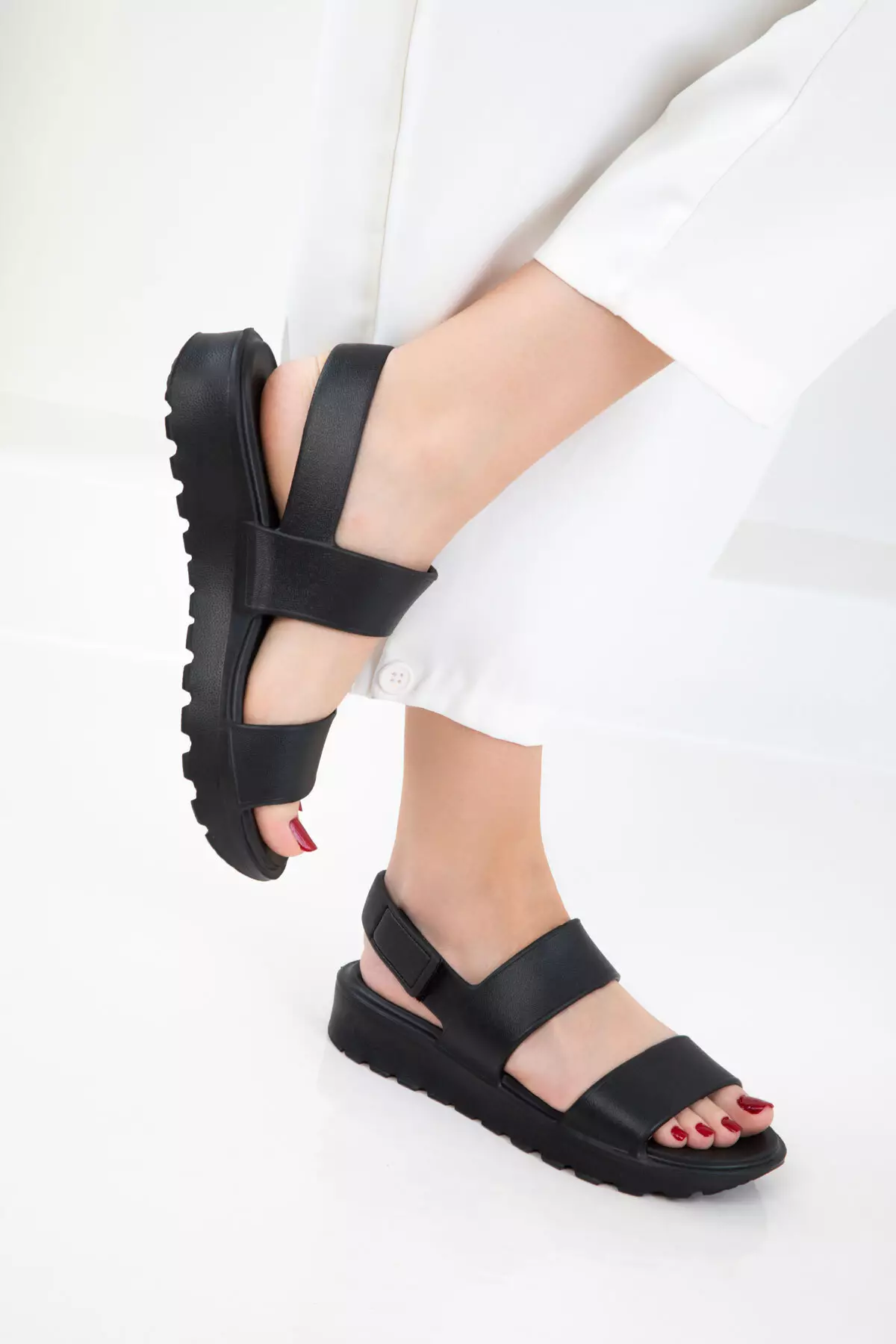 Black Women's Sandals 20750