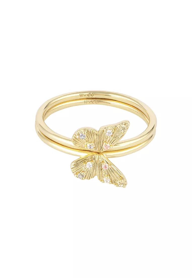 Real gold butterfly on sale ring