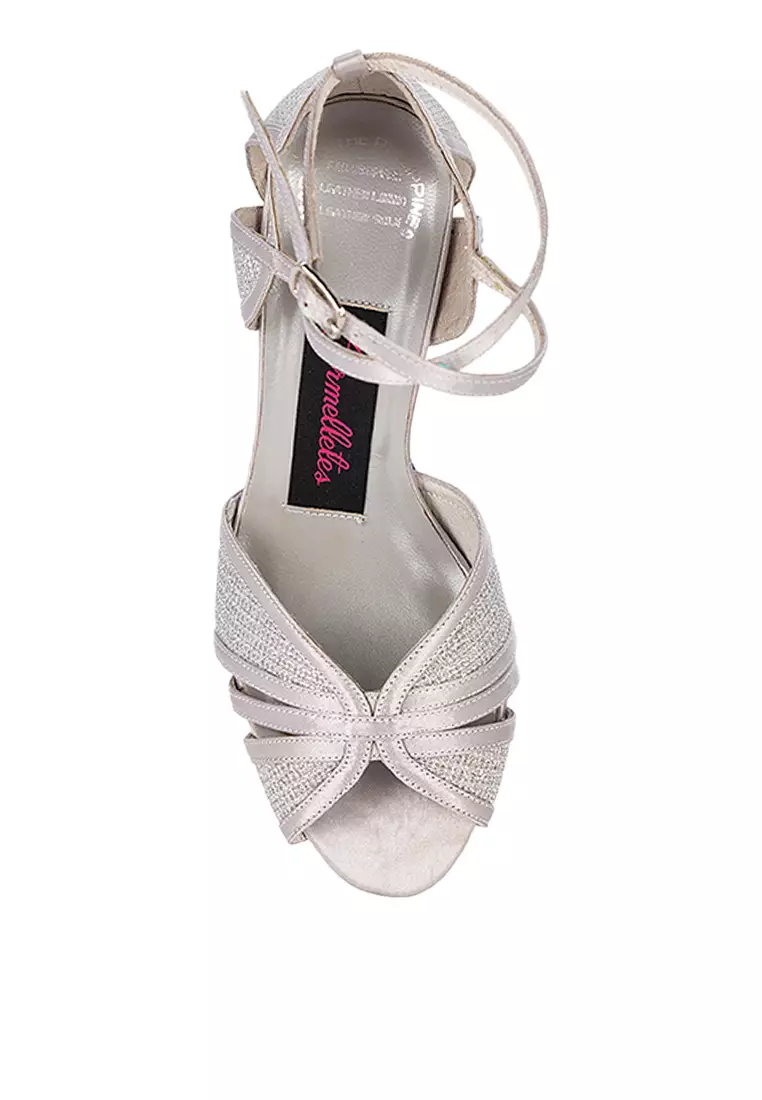 Glittery Fabric Dancing Shoes