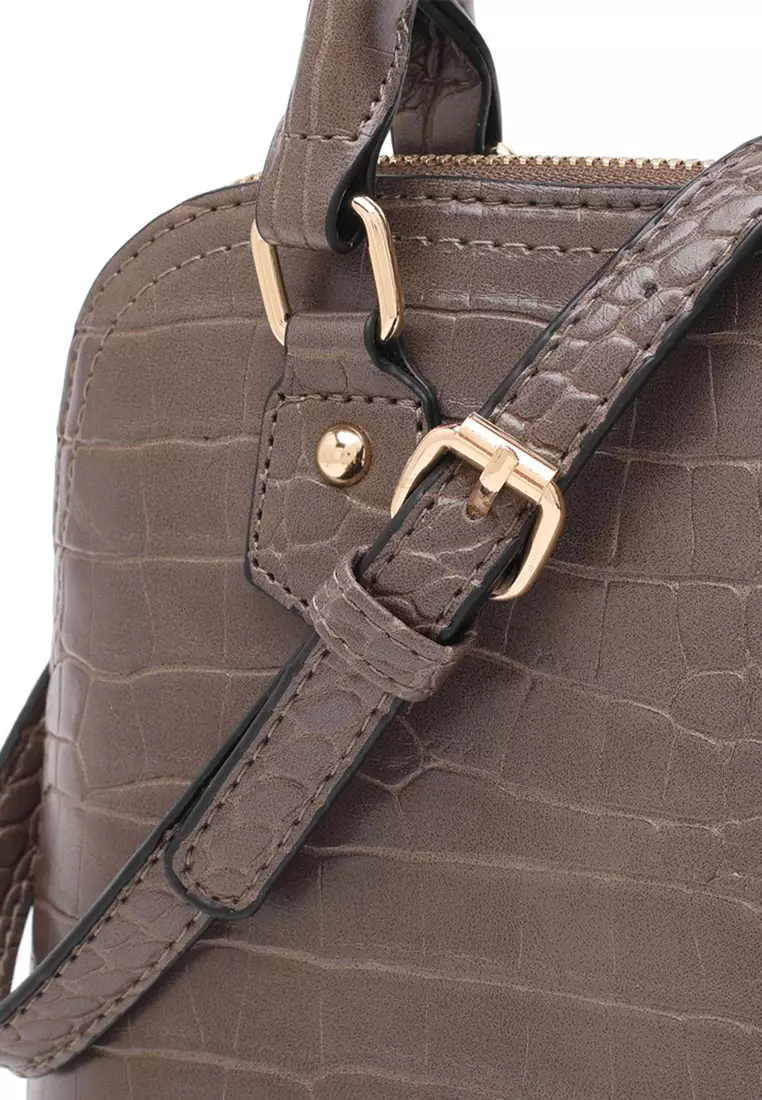 Women's Top Handle Bag / Sling Bag / Crossbody Bag - Grey