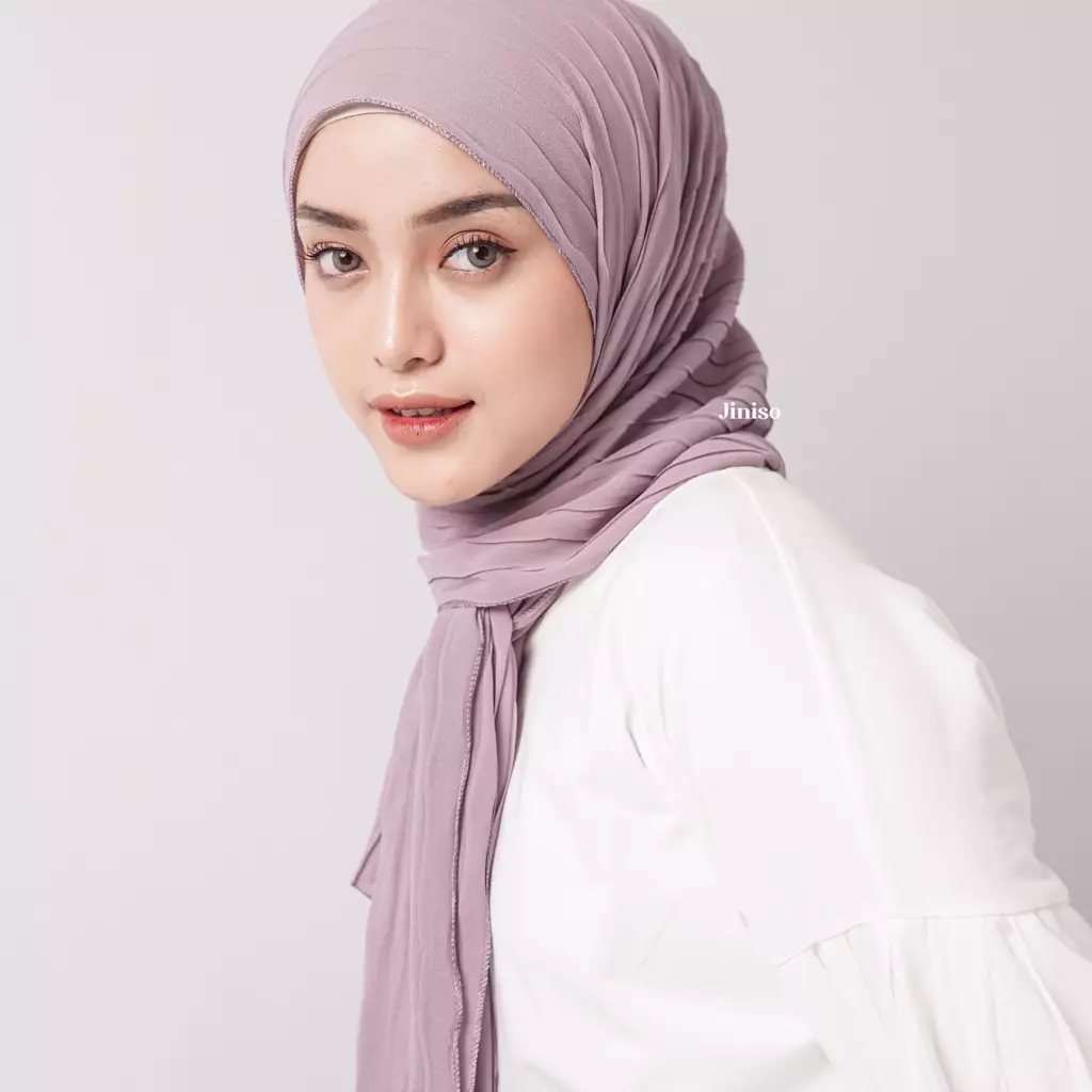 AURA Active Hijab Pashmina Full Plisket Wave