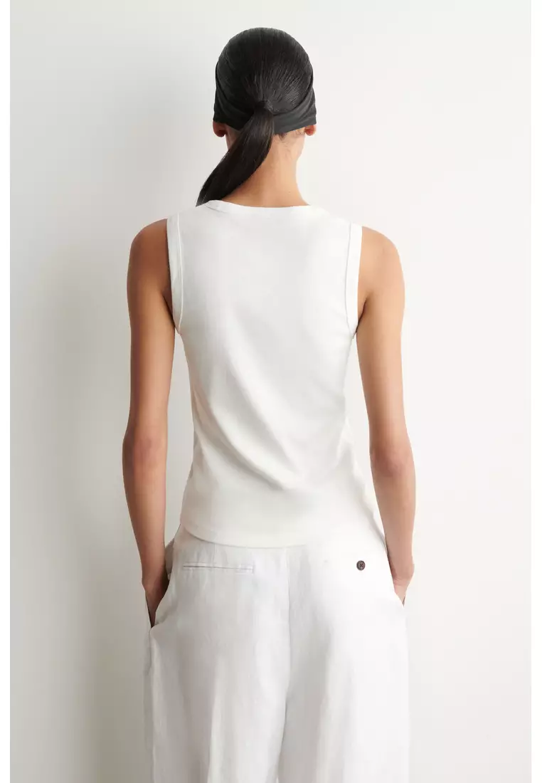 Cotton V-Neck Tank Top
