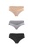Kiss & Tell black and grey and beige 3 Pack Elena Maternity Cotton Panties 1BBE8US574FF05GS_1