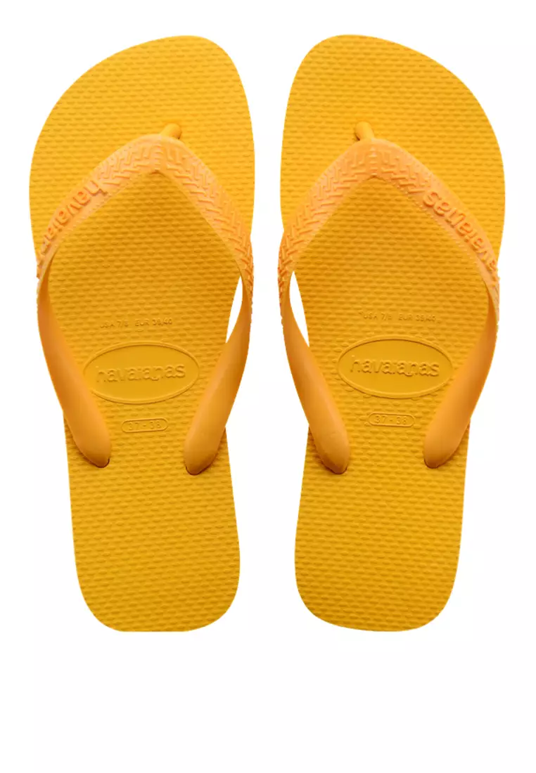 Yellow box elephant flip flops on sale