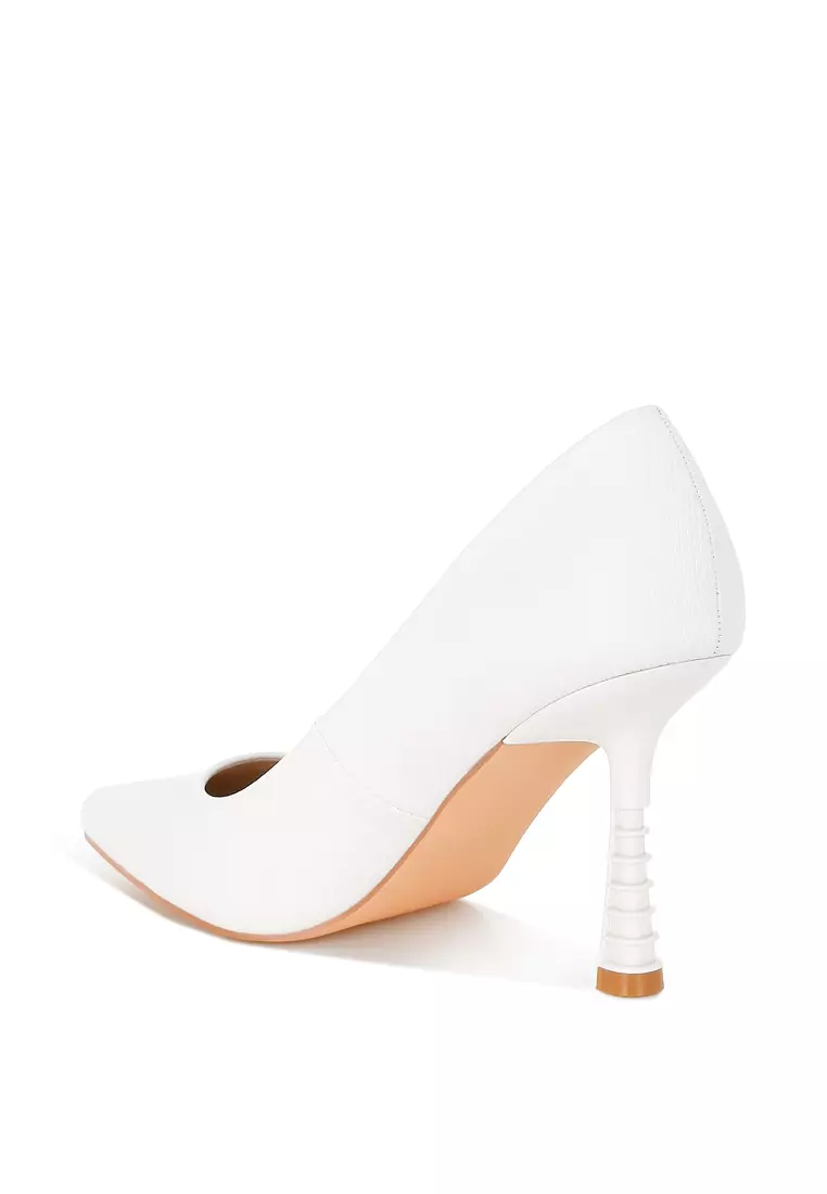 Pointy Toe Pumps in White